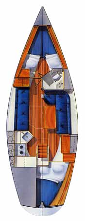 Pearson 31 interior layout